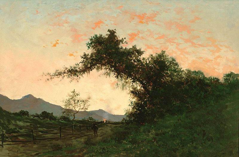 Jules Tavernier Marin Sunset in Back of Petaluma Germany oil painting art